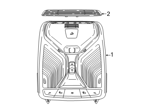 2022 BMW X3 Headliner Control Module Diagram for 61315A5A4F8