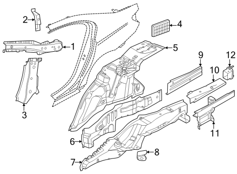 2024 BMW i7 CONSOLE OPENER, RIGHT Diagram for 41215A37B42