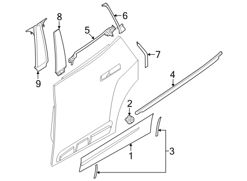 2025 BMW iX WINDOW WELL SEAL, INNER, DOO Diagram for 51358491349