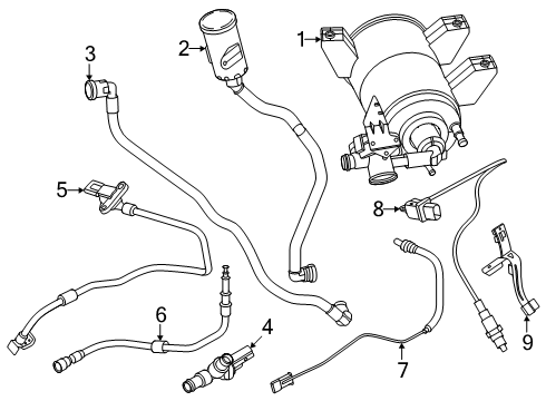 2024 BMW M2 Fuel Tank Breather Line Diagram for 13908091690