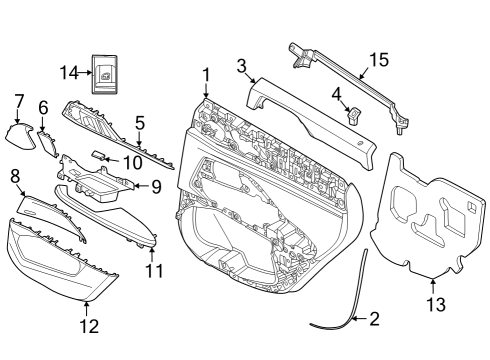 2024 BMW 430i Gran Coupe Rear Right Armrest Diagram for 51425A46AE8