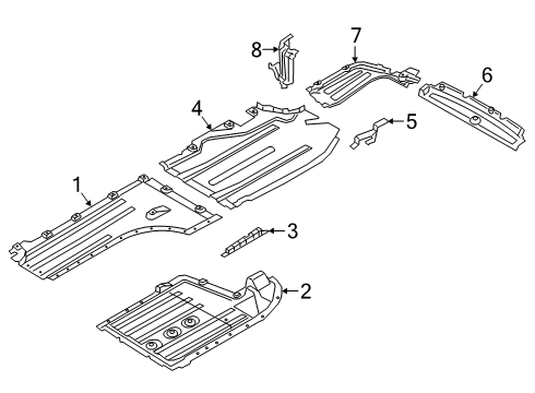 2021 BMW X5 Side On Underbody Panelling Diagram for 51758736988