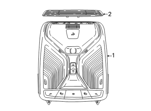 2022 BMW X6 Headliner Control Module Diagram for 61315A5A506