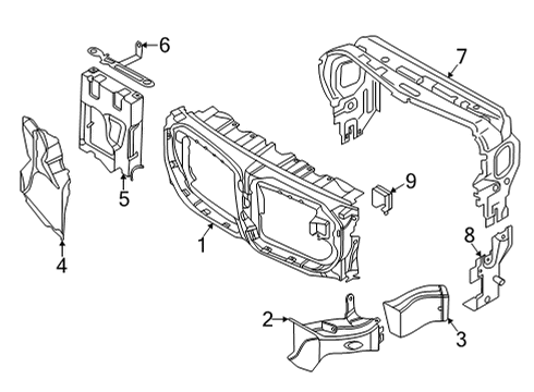 2024 BMW X6 M Front Right Brake Air Duct Diagram for 51748070234