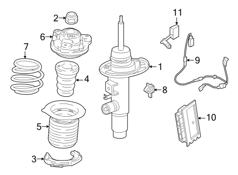 2025 BMW i4 SHOCK ABSORBER, FRONT RIGHT Diagram for 37106895202