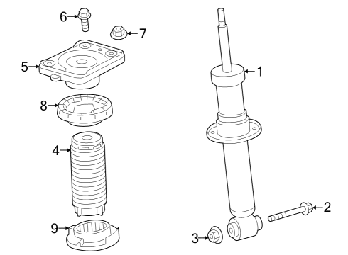 2024 BMW iX Rear Coil Spring Diagram for 33538837476