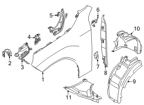 2025 BMW X3 COVER, WHEELHOUSING, REAR, F Diagram for 51719881283