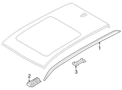 2024 BMW iX ROOF MOLDING RIGHT Diagram for 51137954454