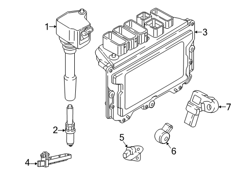 2025 BMW X2 CONTROL UNIT ENGINE ELECTRON Diagram for 12145B4D4C1