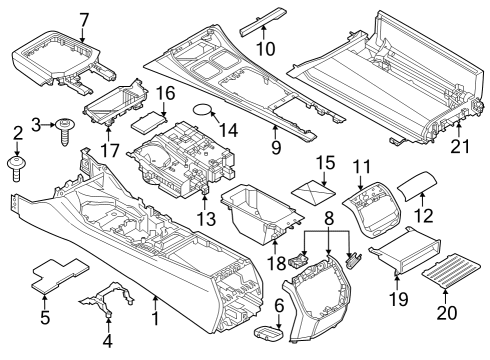 2025 BMW i7 TRIM MIKO LIMEWOOD FINELINE Diagram for 51165A4F739