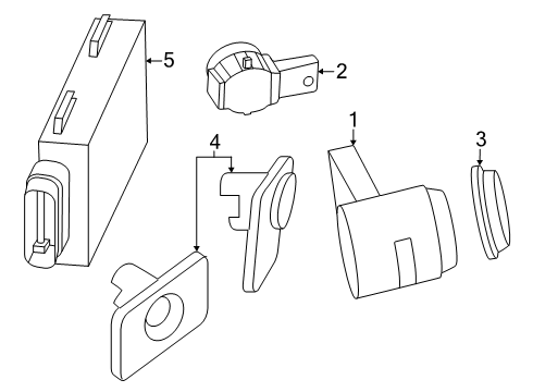 2025 BMW X3 ULTRASONIC SENSOR, SKYSCRAPE Diagram for 66205A24401