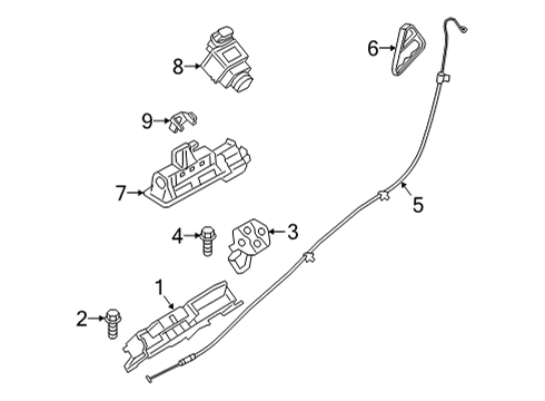 2025 BMW 430i Trunk Lid Lock Diagram for 51245A37959