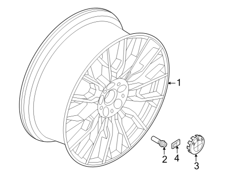 2022 BMW i4 DISC WHEEL LA JET BLACK SOLI Diagram for 36115A130F0