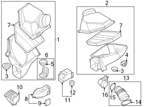 2025 BMW M8 Intake Muffler Diagram for 13717852381
