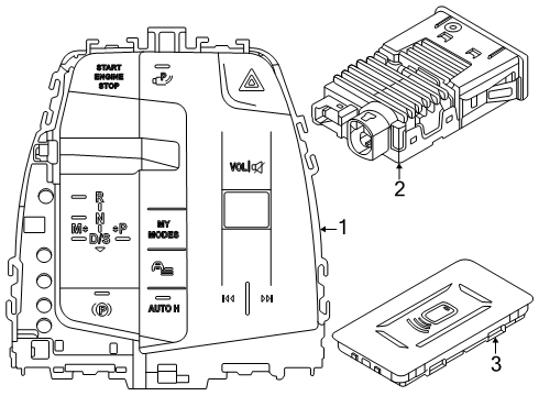 2025 BMW X2 Center Console Diagram 2