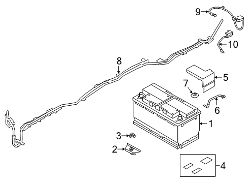 2024 BMW Z4 BATTERY CABLE PLUS Diagram for 61125A69431