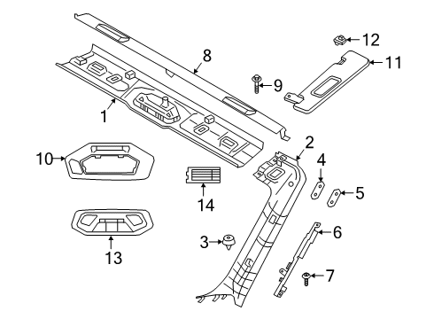 2022 BMW Z4 COVER, WINDSCREEN PANEL, TOP Diagram for 51467456441