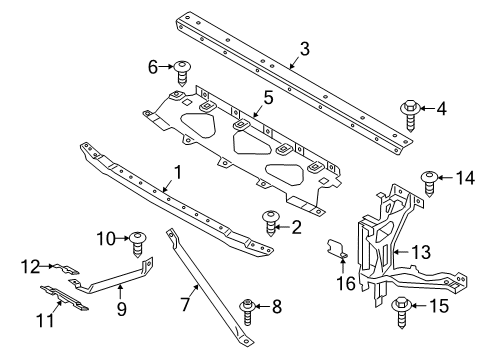 2023 BMW X7 MOUNT FOR HEADLIGHT, LEFT Diagram for 51649451681