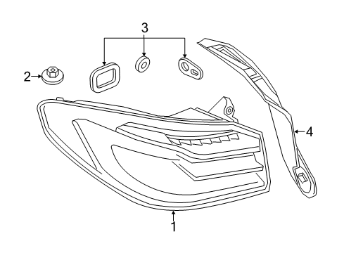 2023 BMW 530i xDrive TAIL LIGHT SIDE PANEL LED LE Diagram for 63215A711B3