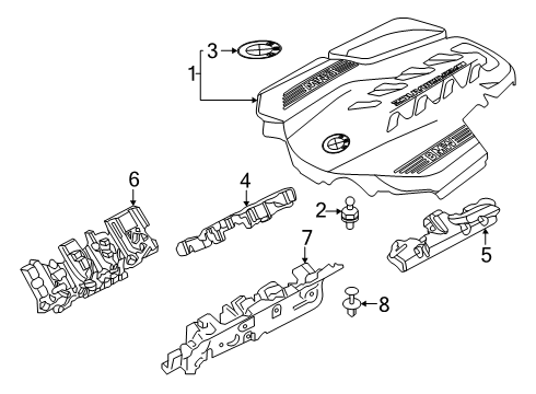 2021 BMW X5 Engine Appearance Cover Diagram 3