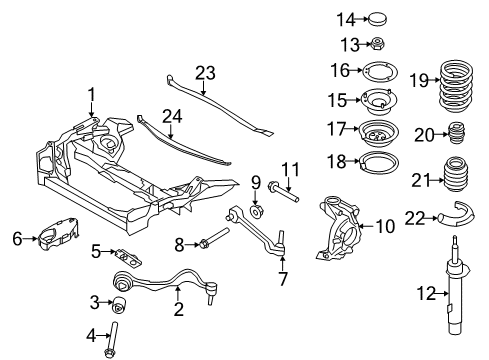 Front Coil Spring Diagram for 31336767366