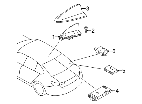 2022 BMW M3 Antenna Amplifier Diagram for 65205A2FCD7