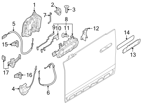 2022 BMW iX DOOR LOCK LEFT FRONT Diagram for 51215A258D1