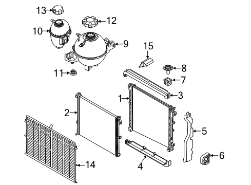 2021 BMW X5 M Radiator Diagram for 17115A44D67