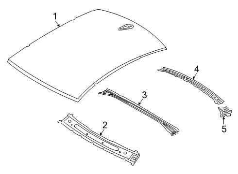 2025 BMW 228 xDrive Gran Coupe Roof & Components Diagram 3