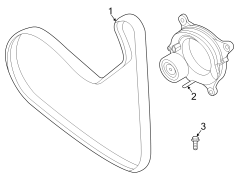 2023 BMW X1 Ribbed V-Belt Diagram for 11287952902