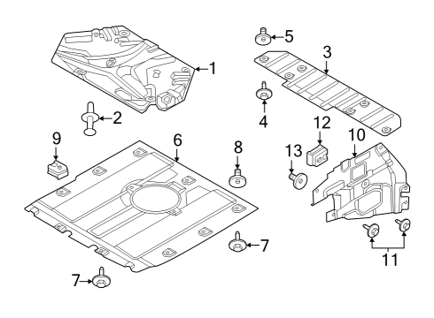 2022 BMW iX ENGINE ENCAPSULATION, FRONT Diagram for 51757931783