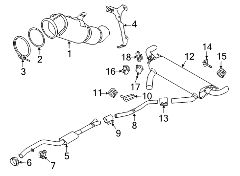 2024 BMW X5 RP CATALYTIC CONV.CLOSE TO T Diagram for 18325A04CB2