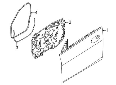 2021 BMW 228i xDrive Gran Coupe DOOR, FRONT LEFT Diagram for 41515A70A33