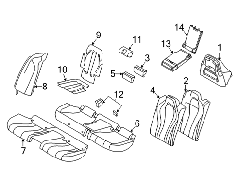 2023 BMW 840i Gran Coupe HEADREST Diagram for 52207491205