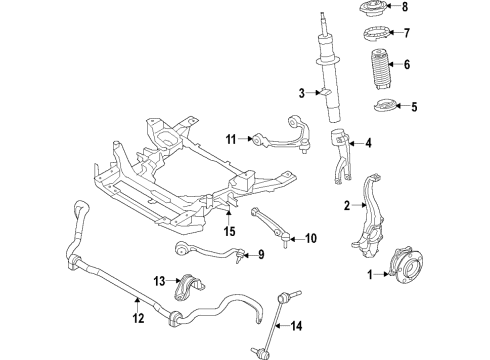 2023 BMW X5 SPRING STRUT HOLDER RIGHT Diagram for 31121543982