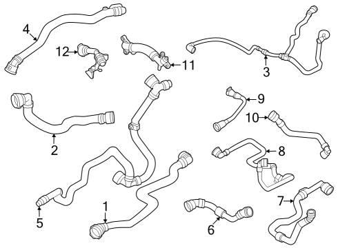 2024 BMW X5 M LINE ELECTRIC COOLANT PUMP Diagram for 17129844548