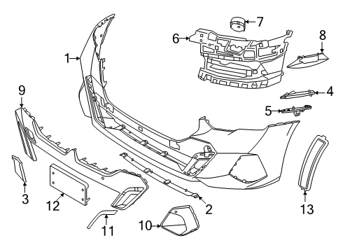 2024 BMW 530i xDrive SIDE MARKER REFLECTOR LEFT Diagram for 63145A15D91