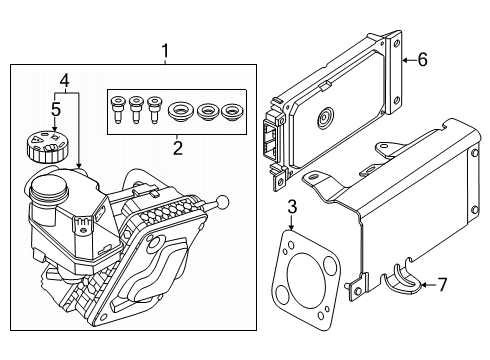 2023 BMW XM Power Brake Diagram for 34505B3C888