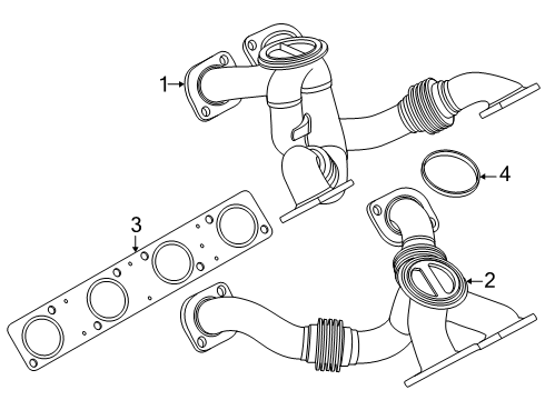 2025 BMW M5 Exhaust Manifold Diagram for 11629844505