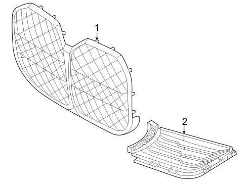 2025 BMW 430i xDrive Gran Coupe Grill Front Diagram for 51138738572