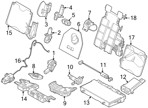 2025 BMW 750e xDrive AUDIO WIRING HARNESS SEAT LE Diagram for 61125A74576