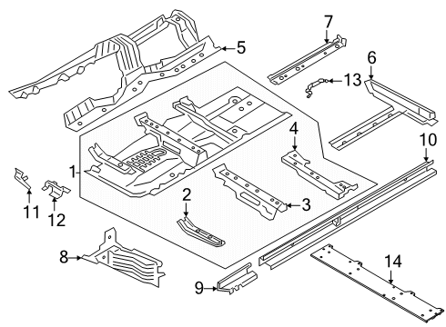 2024 BMW M440i xDrive Floor Diagram 2