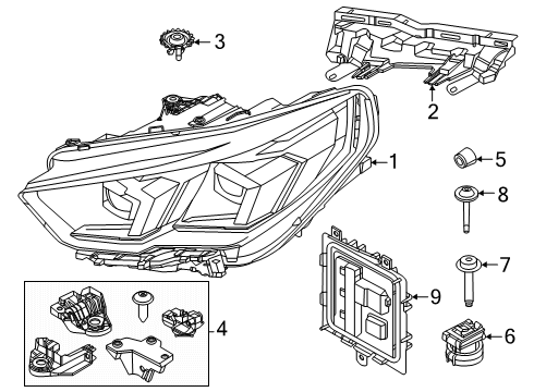 2025 BMW X2 HEADLIGHT WITH LED TECHNOLOG Diagram for 63115A682F8
