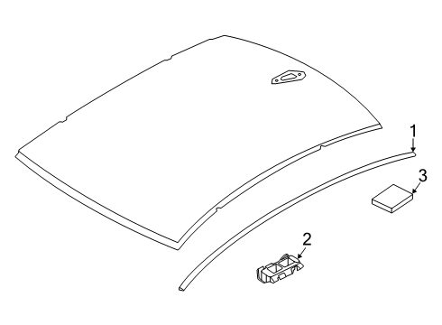 2025 BMW 228 xDrive Gran Coupe Roof & Components Diagram 2