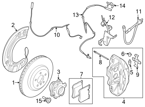 2024 BMW i4 BRAKE CALIPER HOUSING, RED Diagram for 34116897338