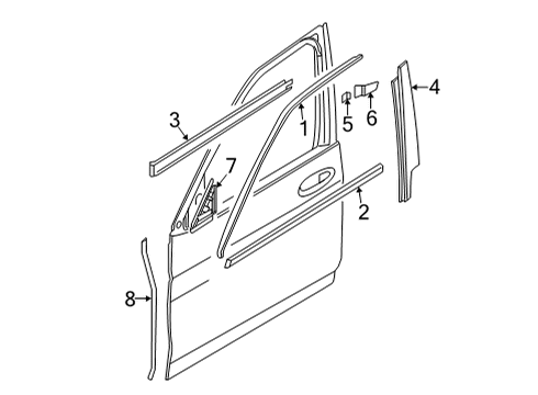 2022 BMW X6 M Shaft Cover Outer Front Door Diagram for 51335A8A271