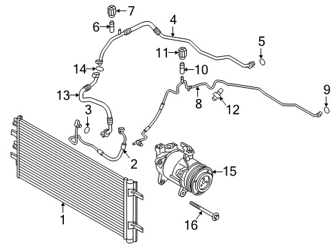 2023 BMW X1 SUCTION PIPE, COMPRESSOR Diagram for 64505A7F4F3