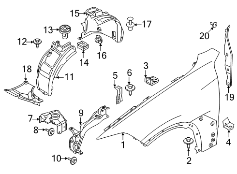 2022 BMW iX COVER, WHEELHOUSING, FR. SEC Diagram for 51717932065
