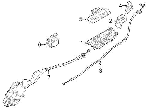 2024 BMW 430i xDrive Gran Coupe STRIKER TRUNK LID Diagram for 51247487569