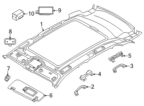 2025 BMW X3 Interior Trim - Roof Diagram 2